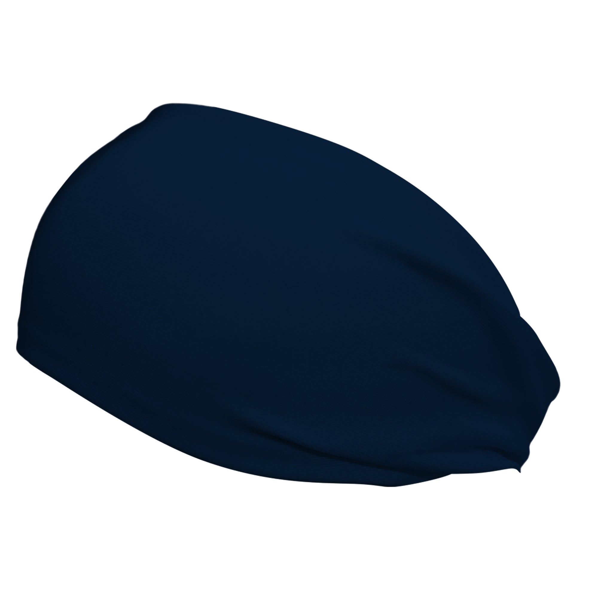 Navy blue cooling headband for men and women. Made in USA cooling headband by Bani Bands.