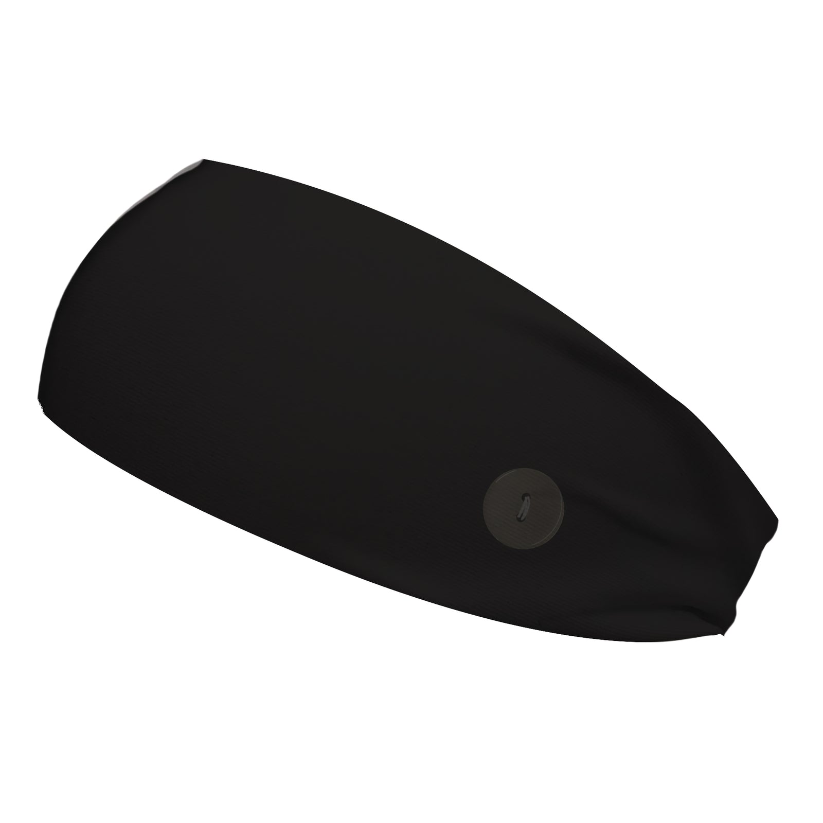 Basic Black 4" Headband with Buttons