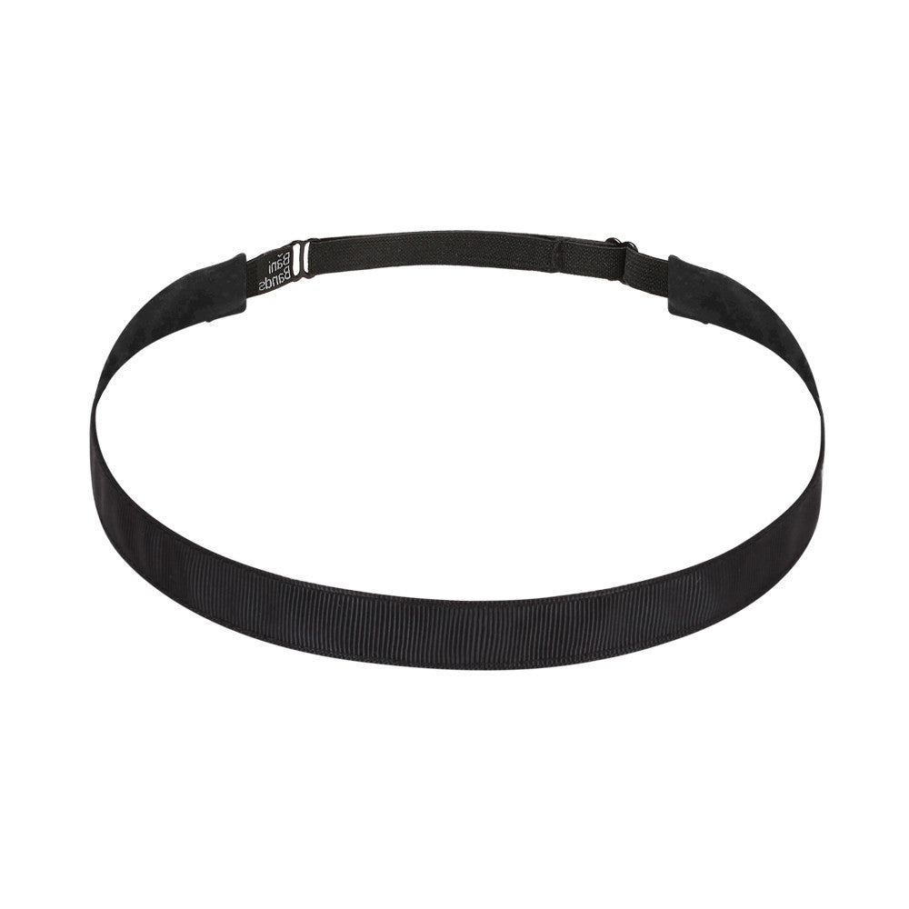 The best skinny black headband. This black non slip headband has a velvet lining and adjustable headband strap to fit kids and adults. Made in USA Headbands by Bani Bands Headbands. 