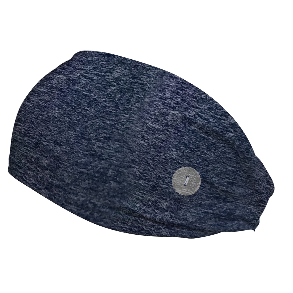 Heather Navy Headband with Buttons