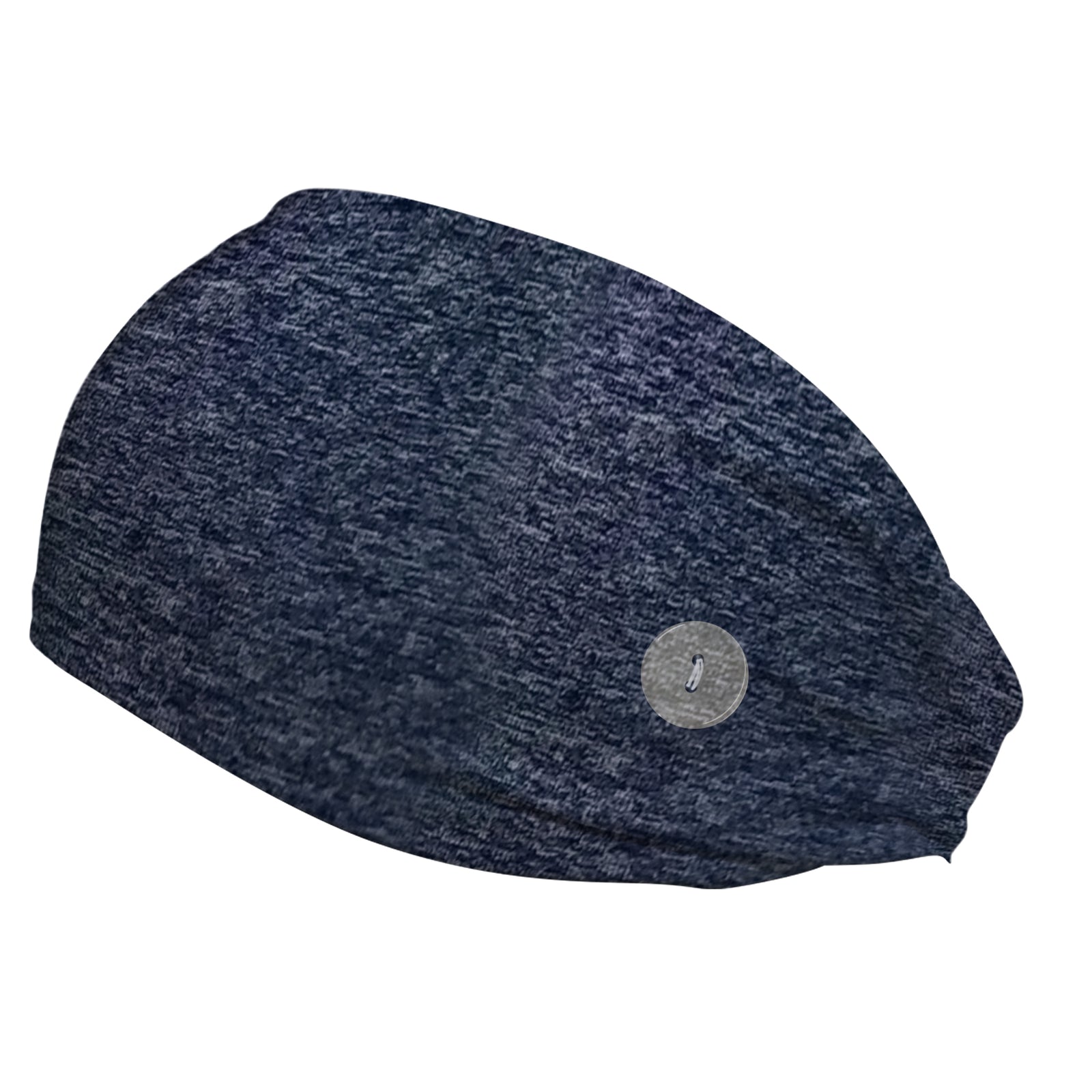 Heather Navy Headband with Buttons