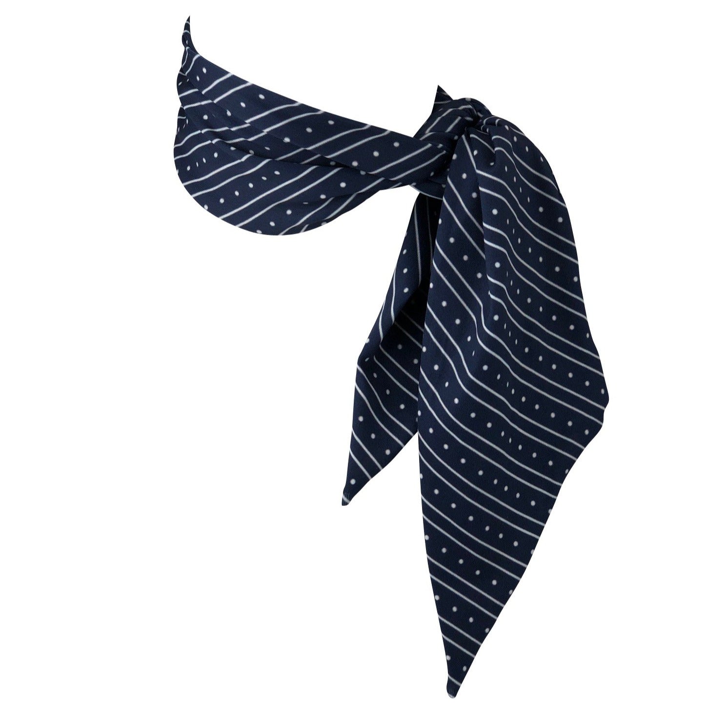 Navy Stripes Polka Dots Multifunction Cooling Scarf