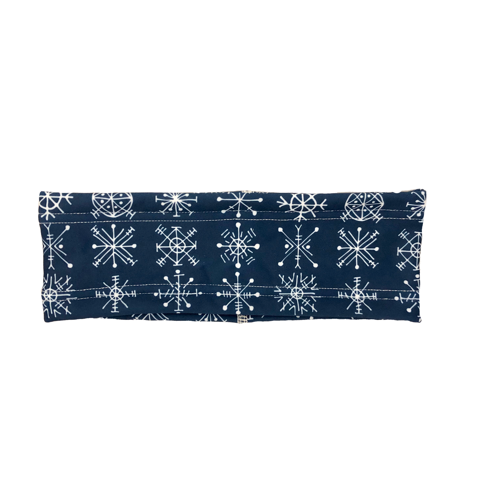 Navy Snowflake Fleece Headband