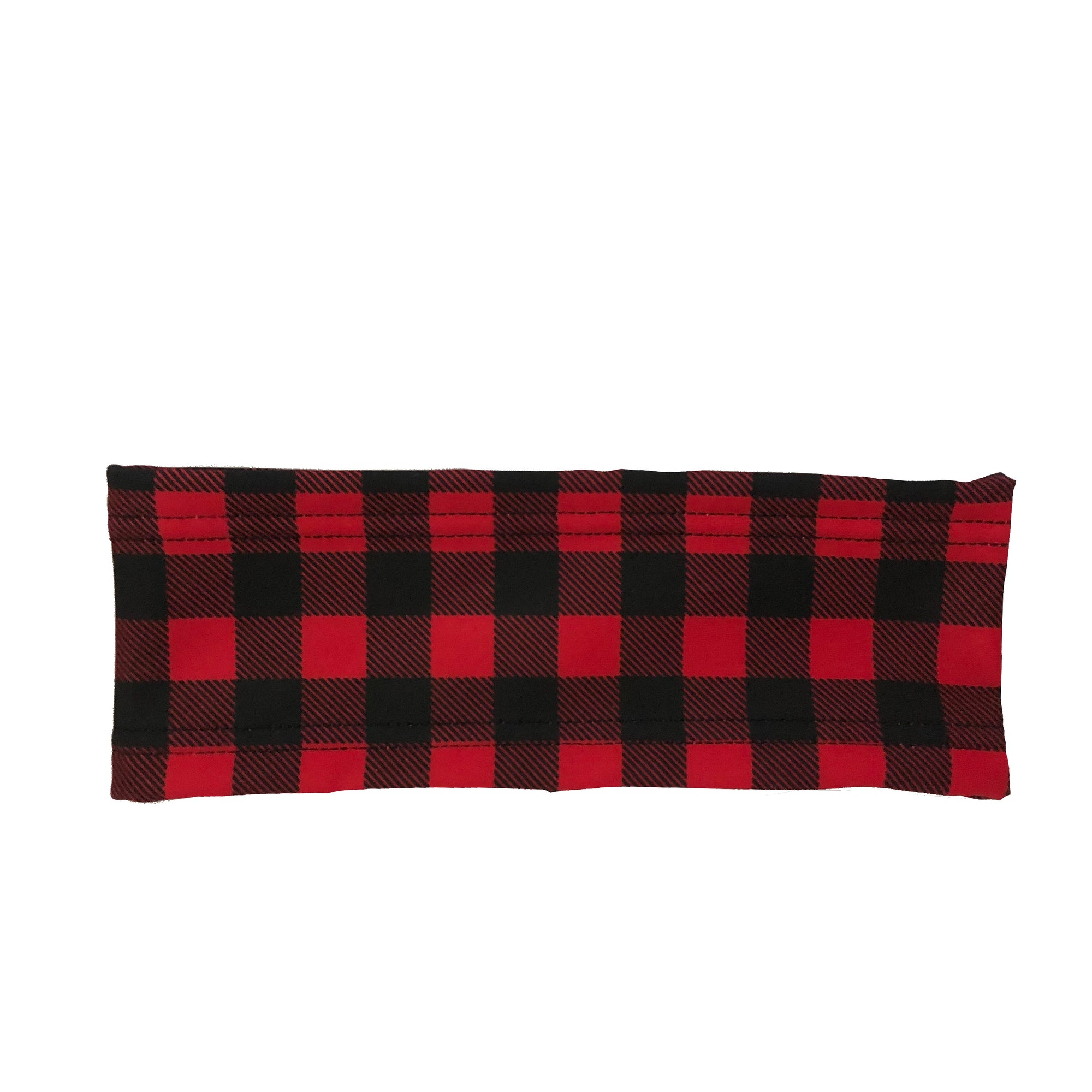 Red and Black Buffalo Plaid Fleece Headband